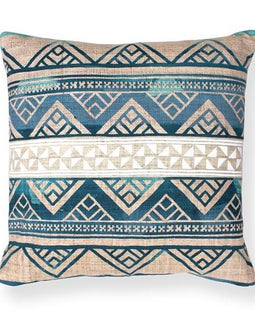 Mountain Flower Cloth - Teal and White